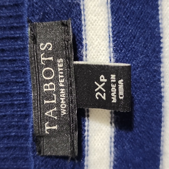 EUC Talbots Striped Whale Sweater 2X Petite - Picture 3 of 4